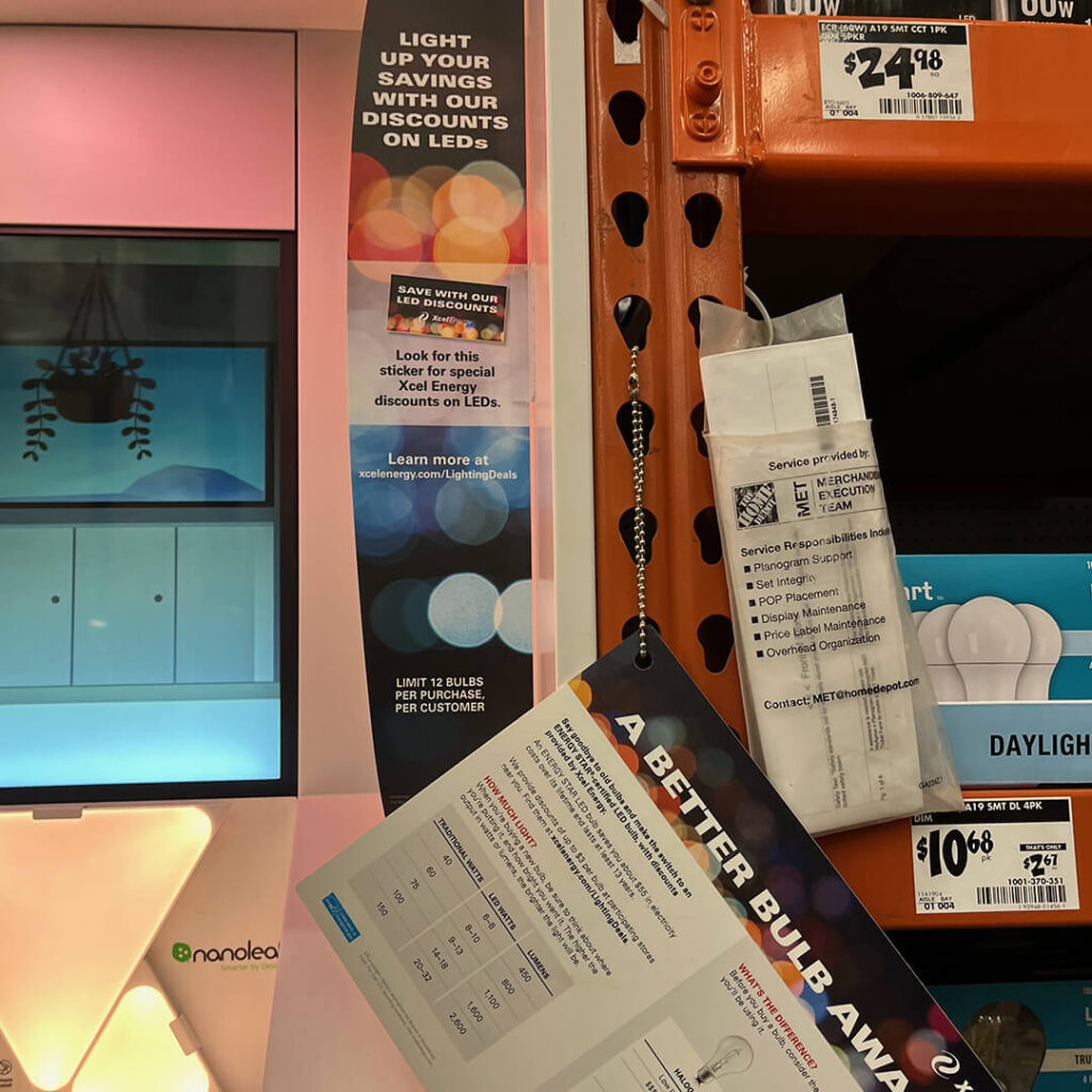 Home Depot Light Bulbs Smart Display